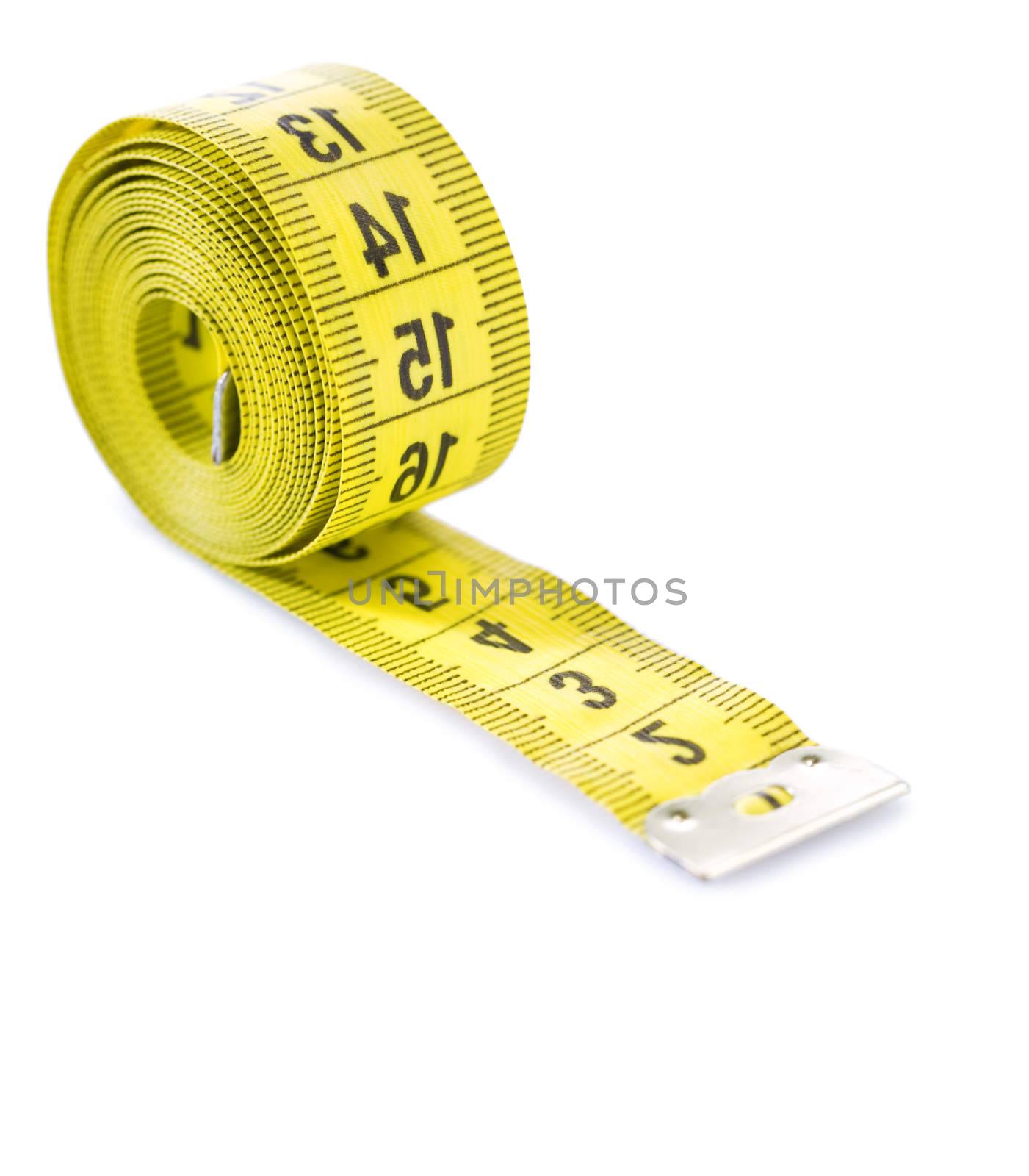 scroll of measure tape isolated