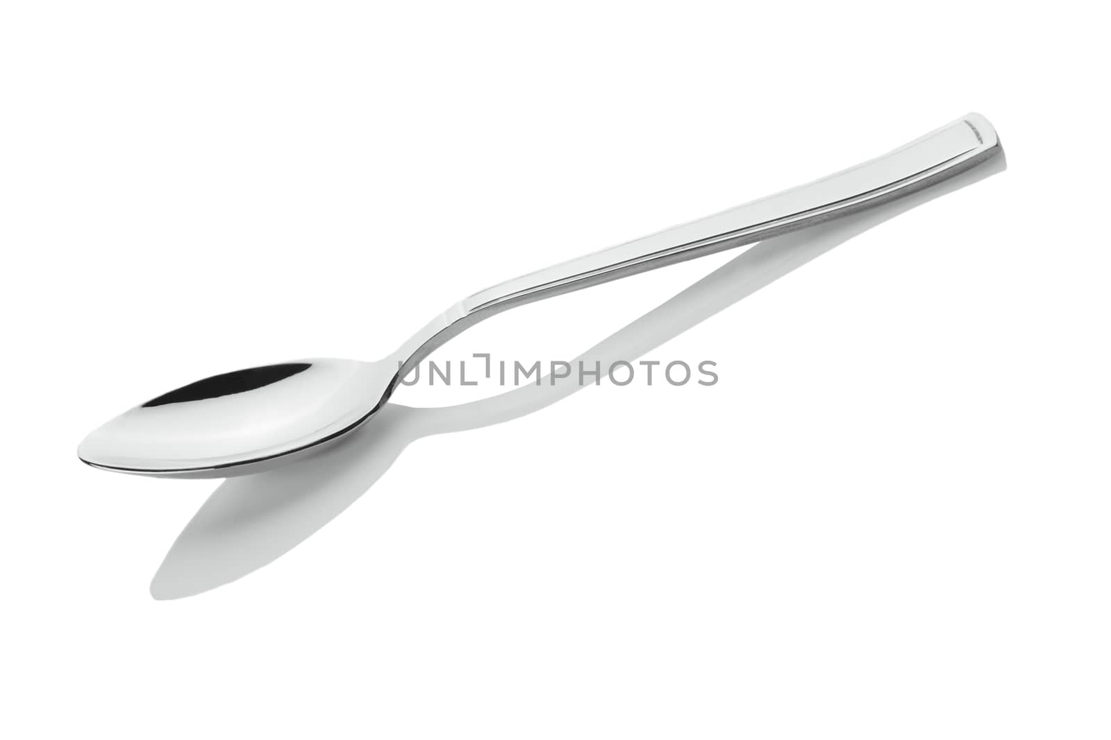 spoon with reflection isolated