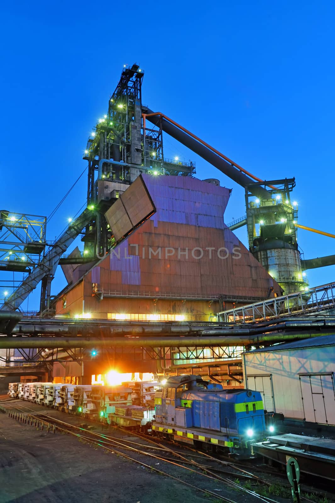 industrial building at night