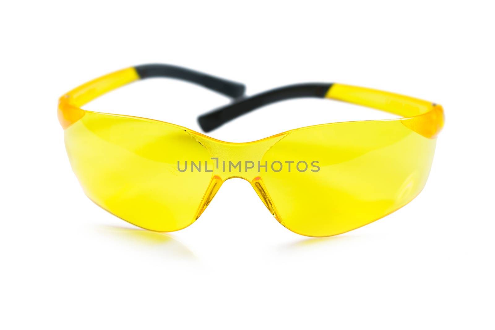 an yellow safety glasses