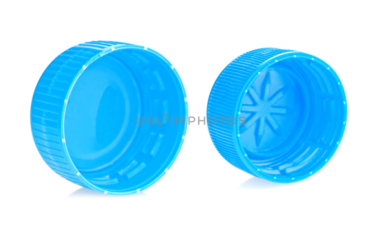 two blue lid isolated