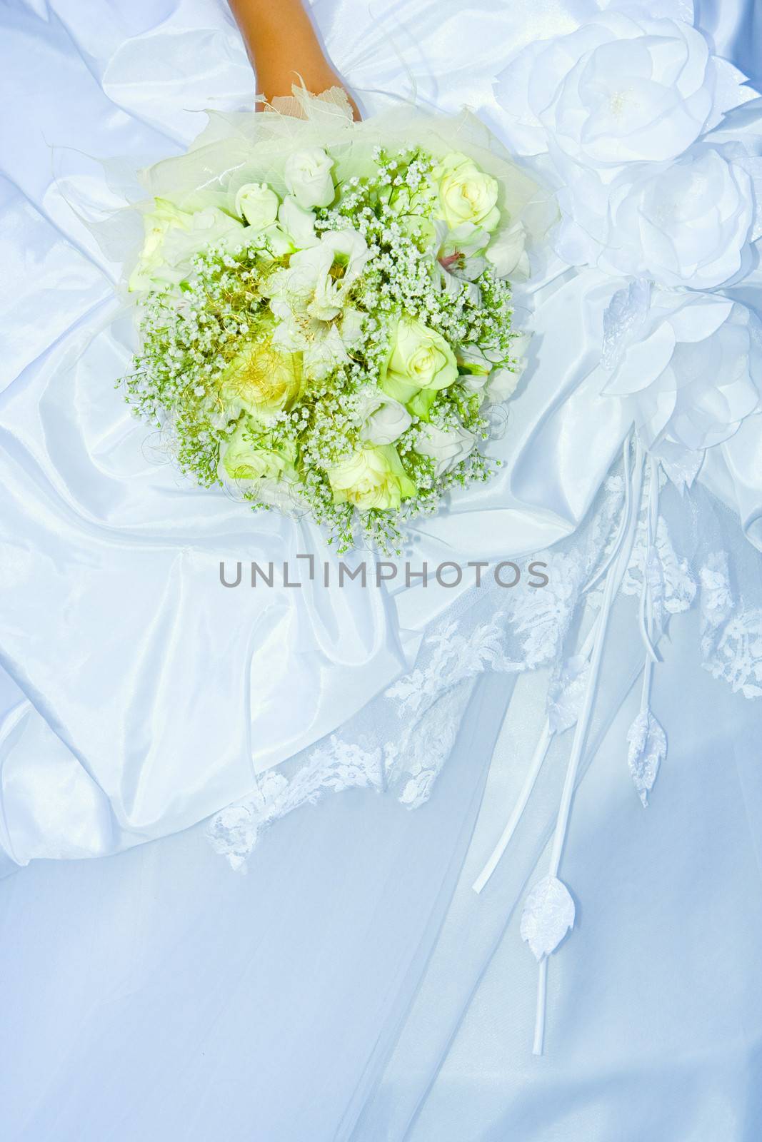 Wedding bouquet in a hand