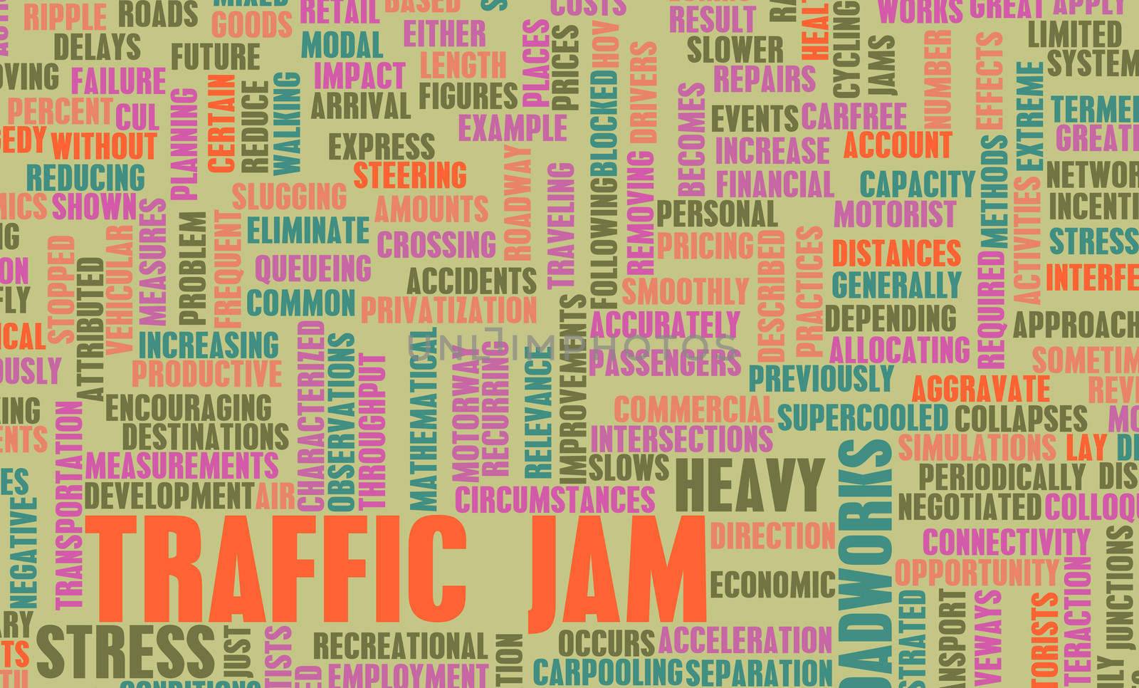 Traffic Jam with Massive Frustration on Road