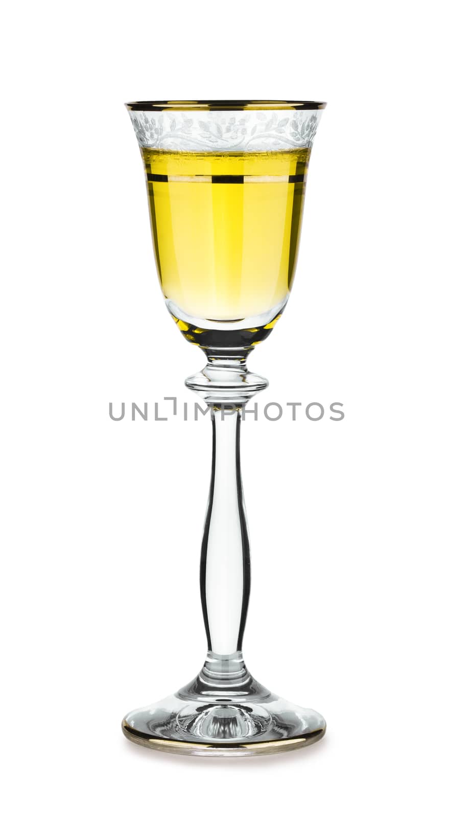 wineglass with white wine