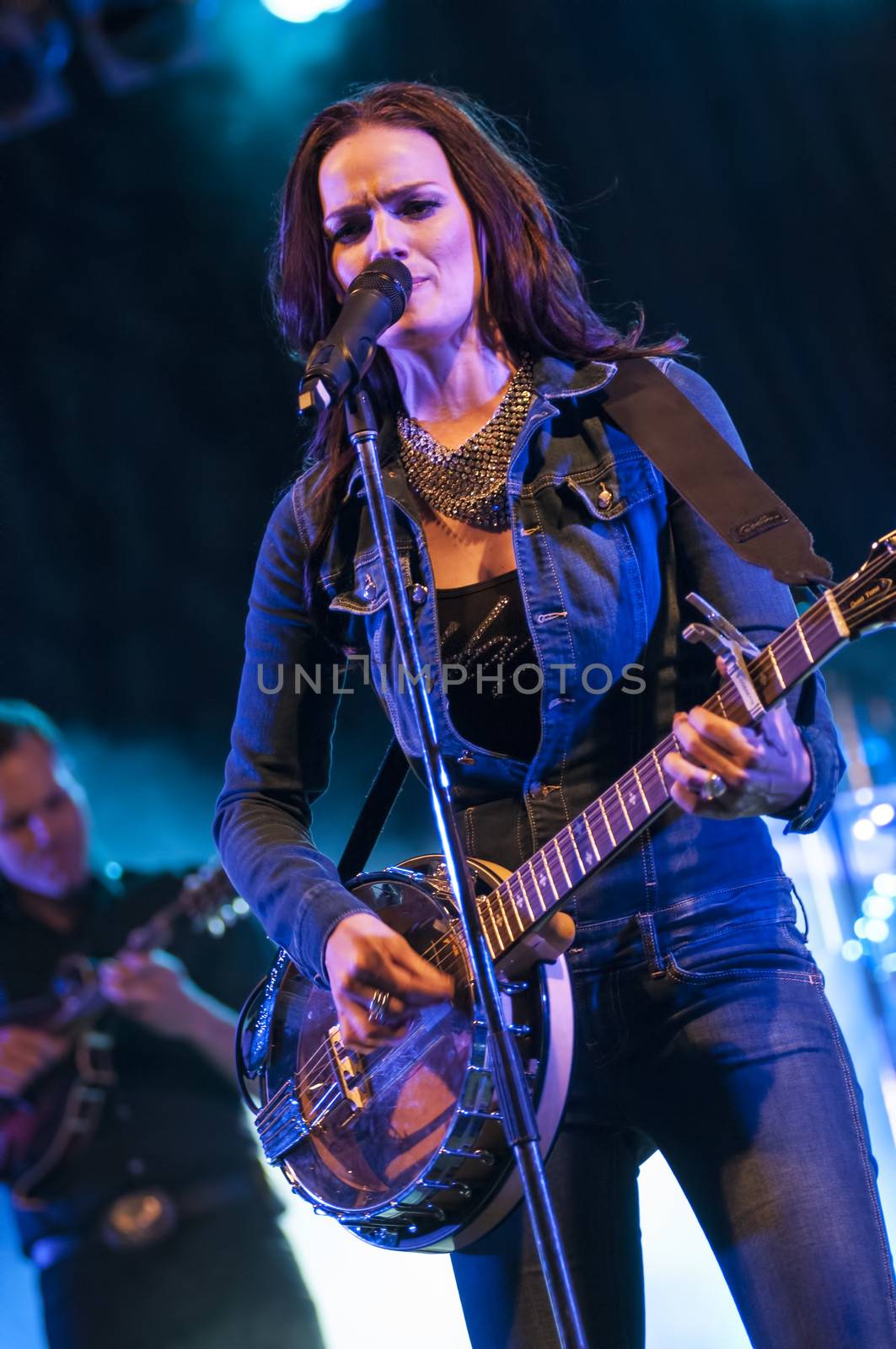 Canadian country rock artist performing at a local parc in the city of Sainte-Catherine  on June 15 2013