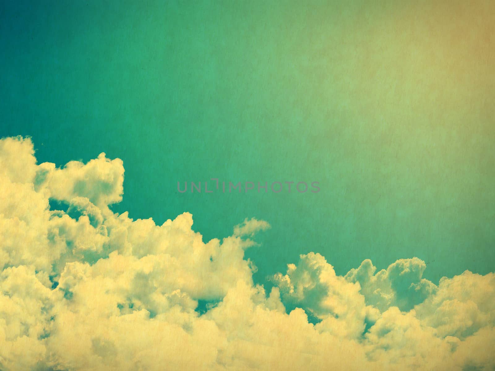 retro image of cloudy sky