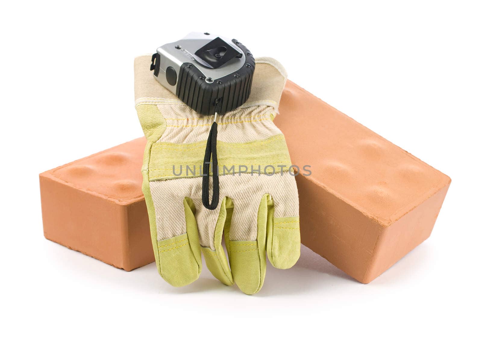 bricks, glove and tapeline