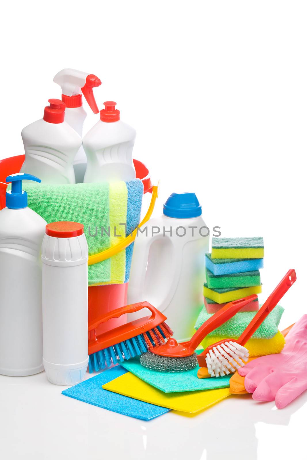 copyspace cleaning supplies composition