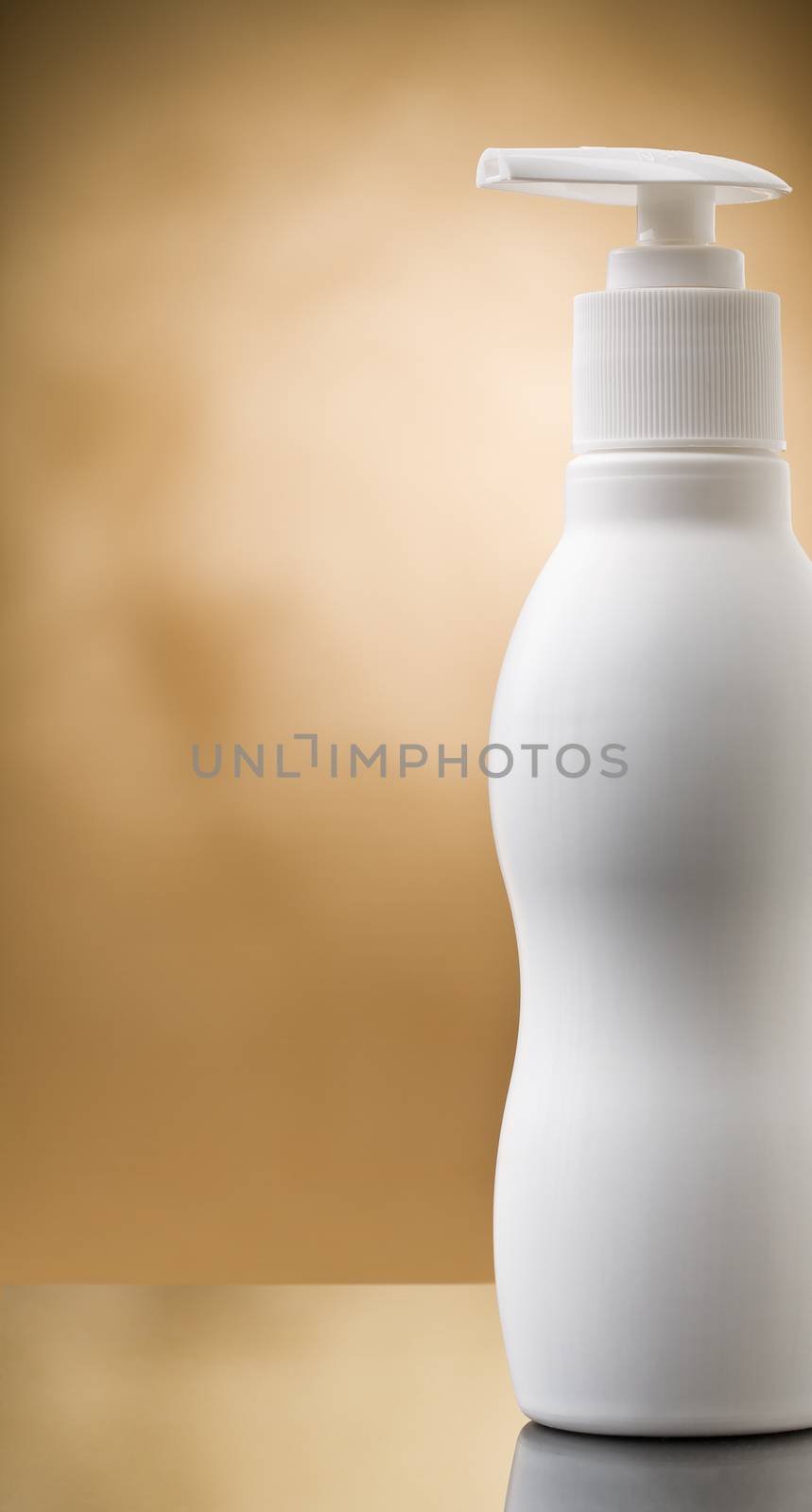 copyspace white round bottle