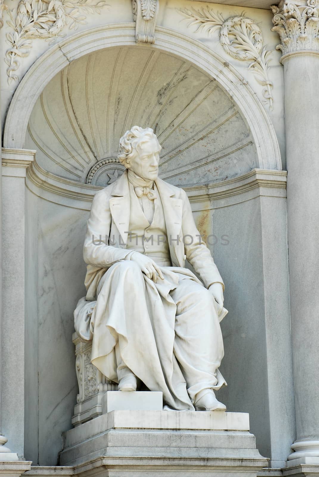 Monument to the famous Austrian writer Franz Grillparzer in the Volksgarten, Vienna