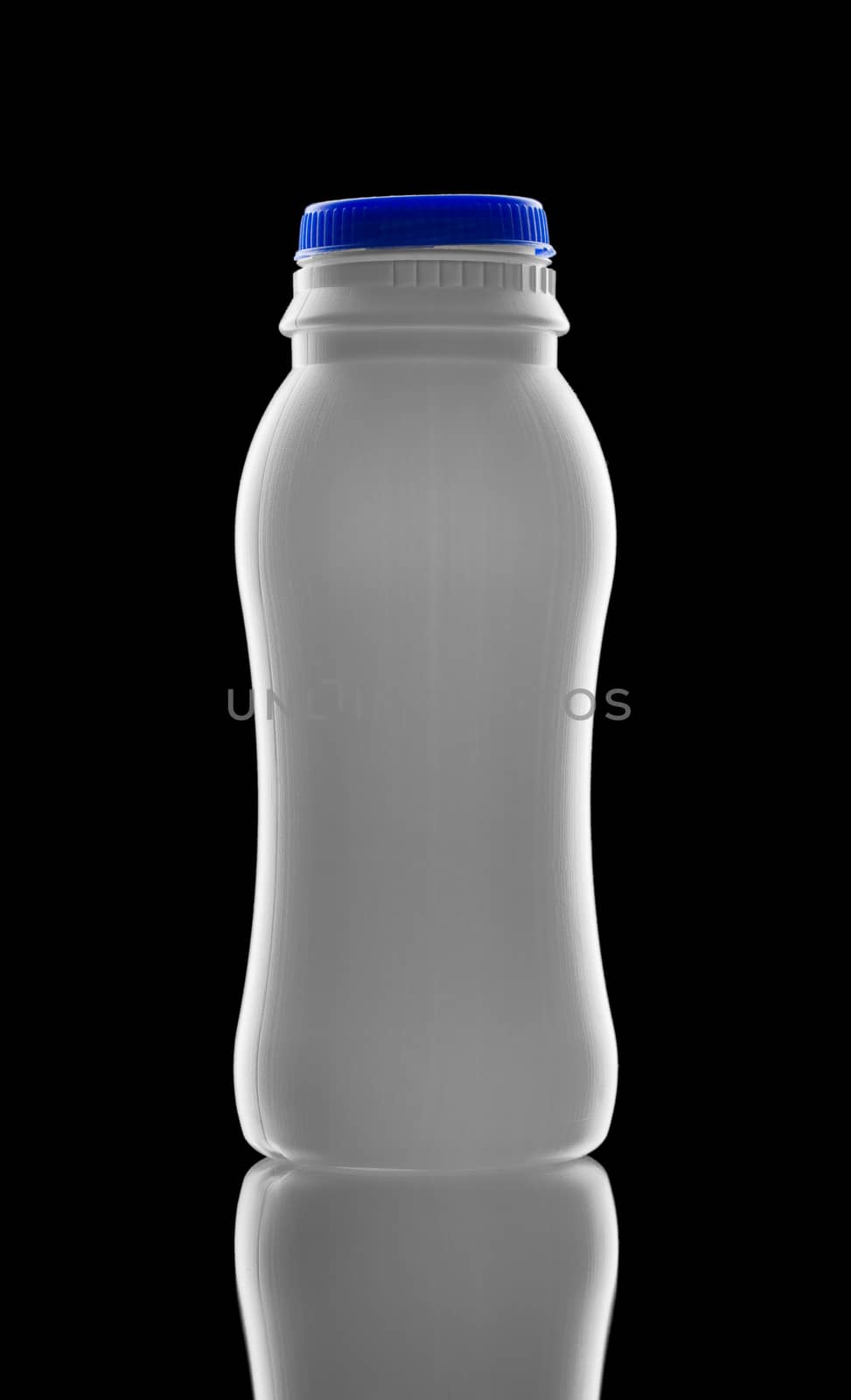 bottle on a balack background isolated