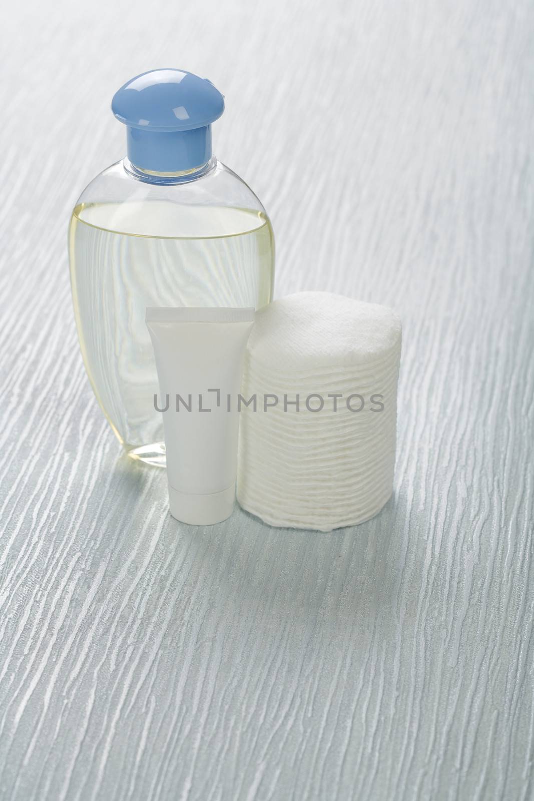 bottle tube and cotton pads