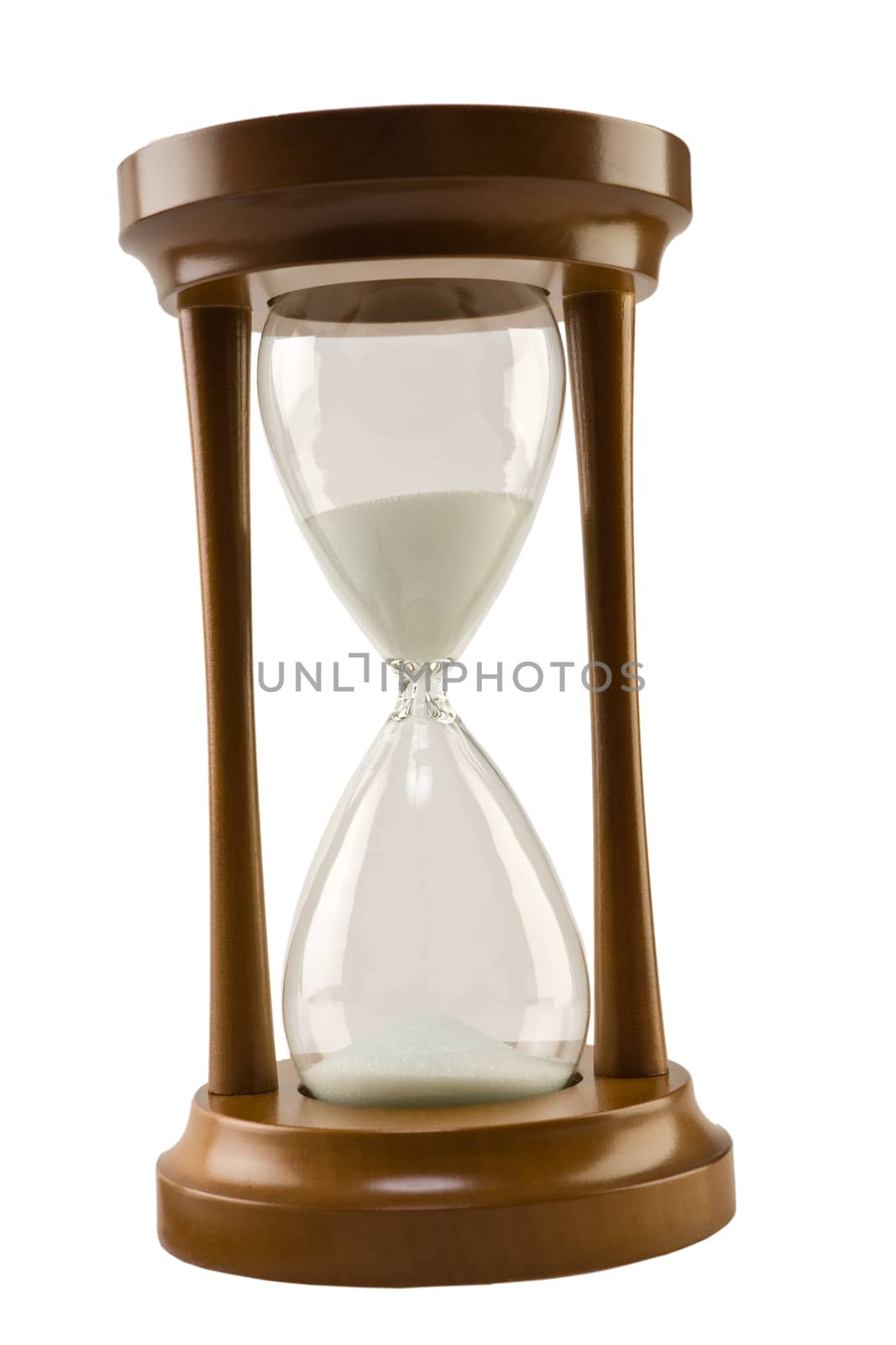 brown sand glass isolated