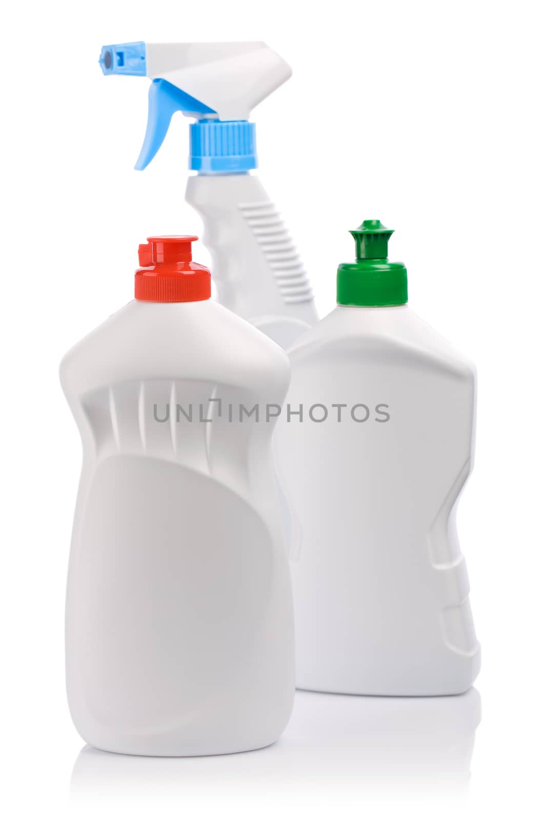 isolated kitchen bottles
