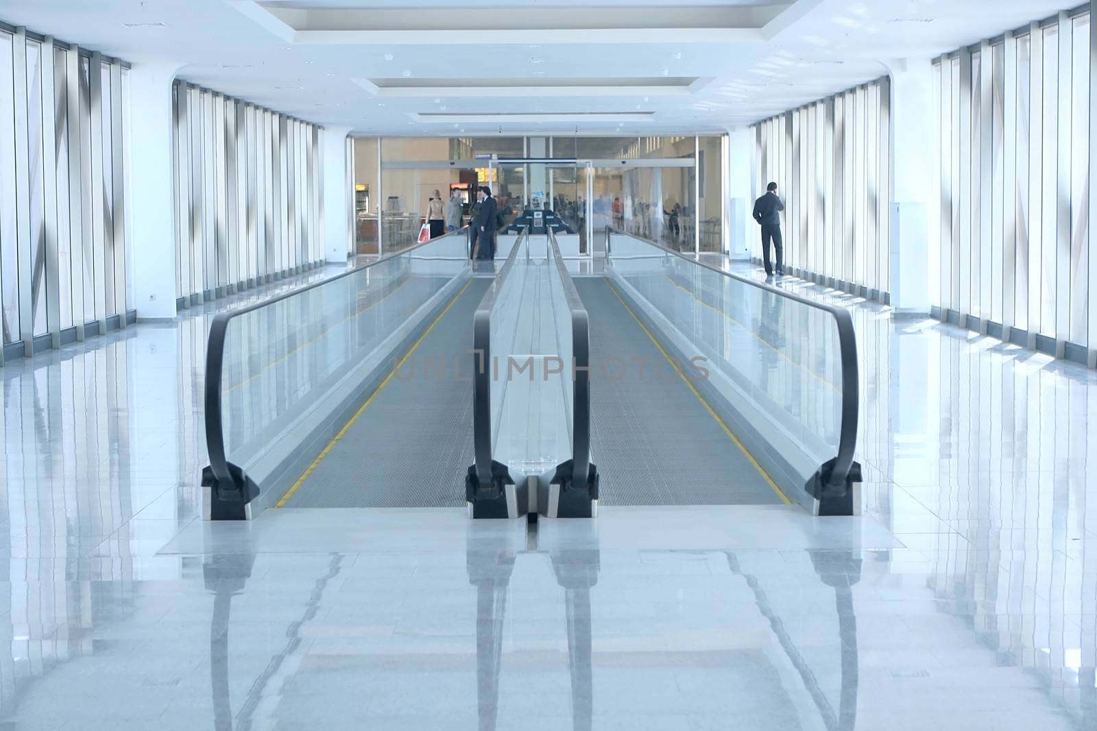 Airport escalator