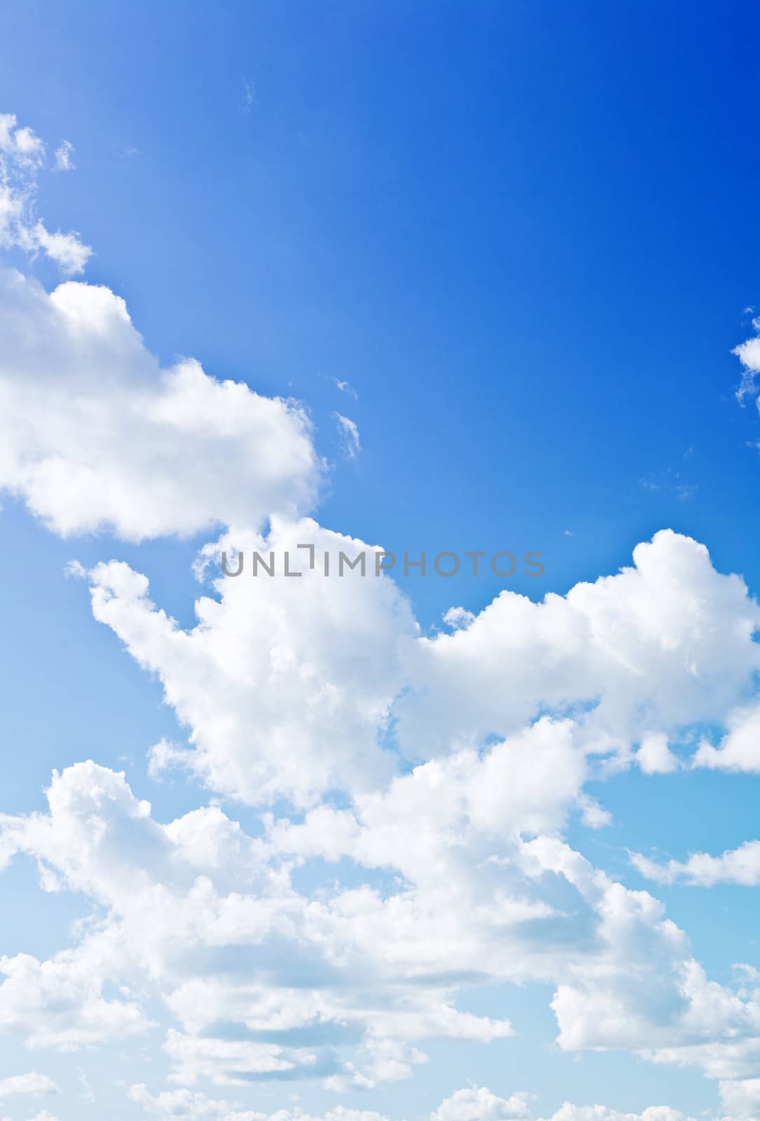 brightly blue sky