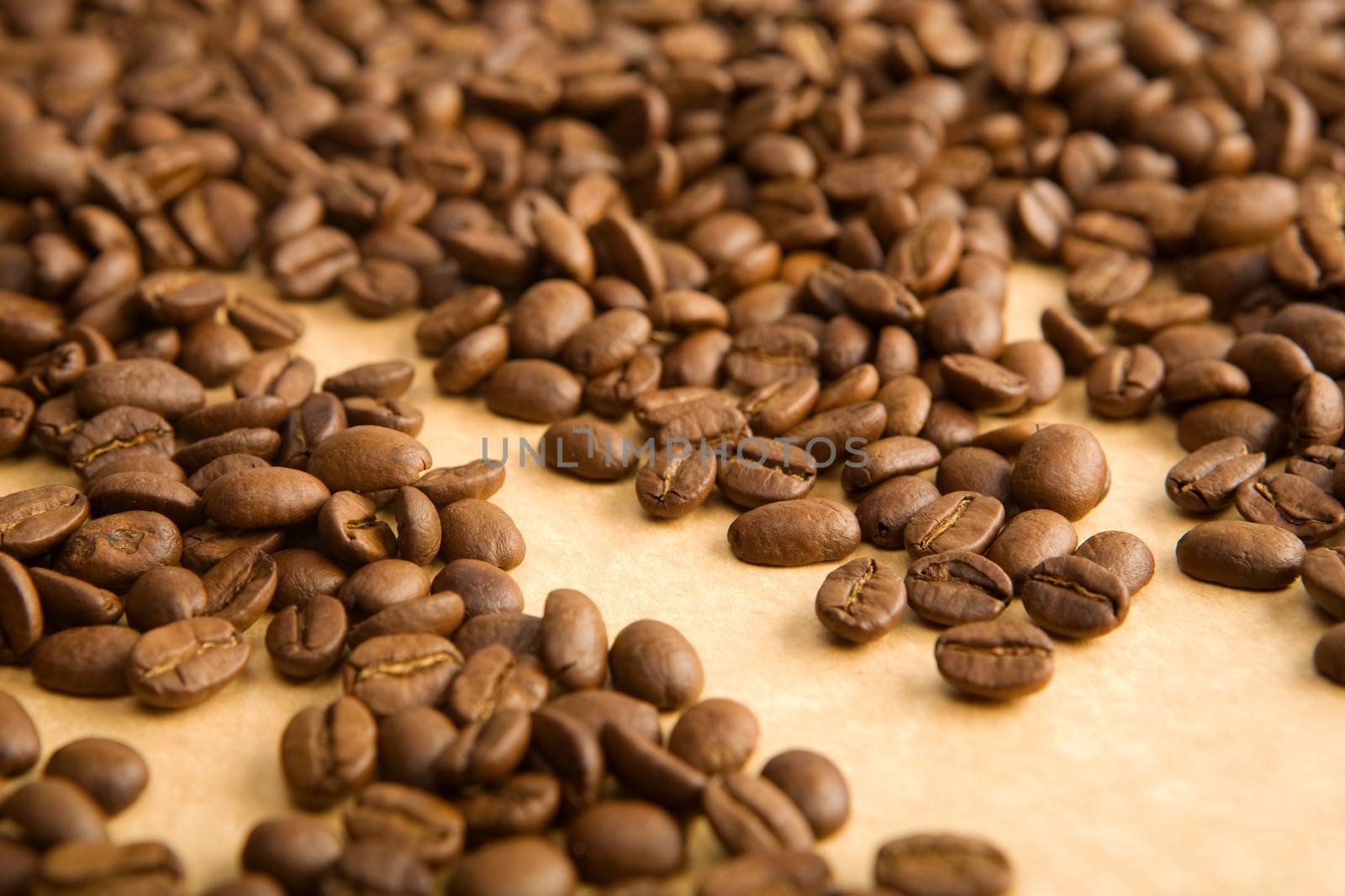 coffee grains on paper