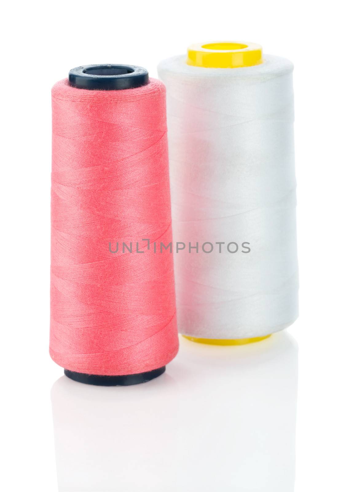 red and white thread
