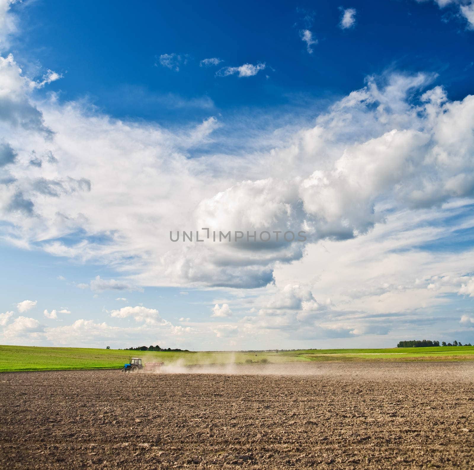 agricultural processing of the cleaned field