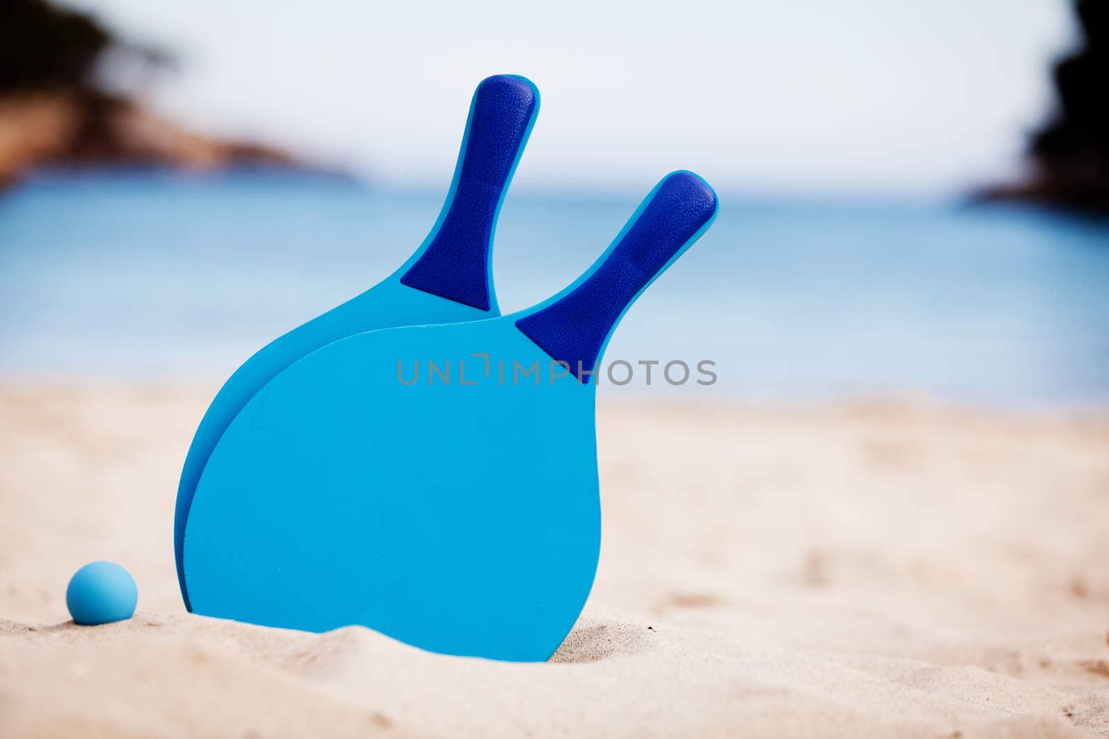 still life beachball in summer in sand on the beach summertime 