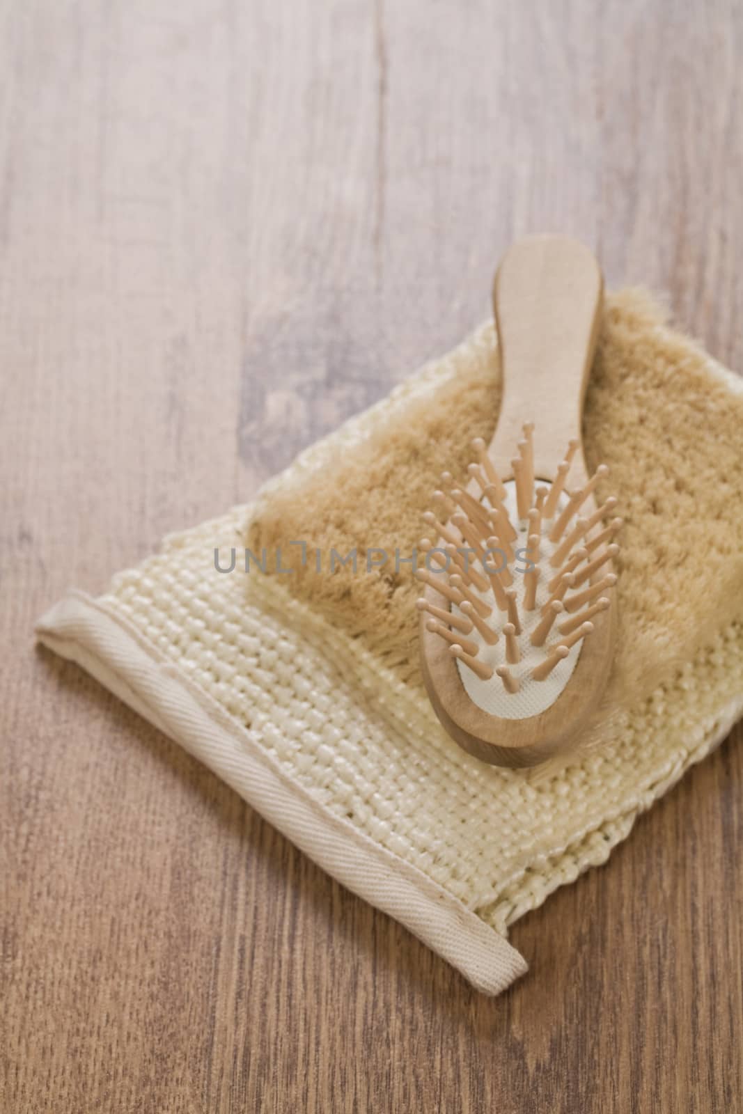 hairbrush on bast