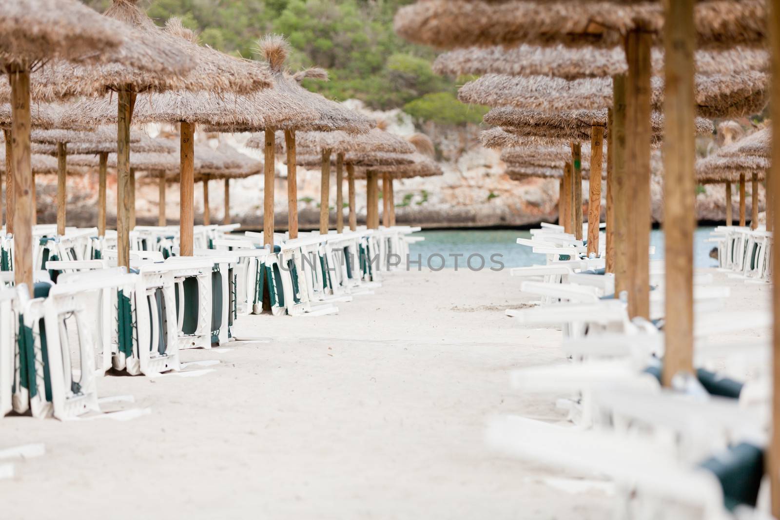 tropical beach in summertime tourist holiday resort season