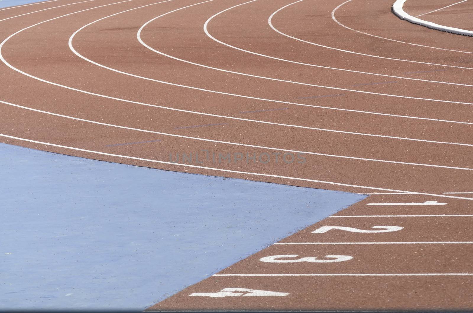 Running race track in the sport stadium