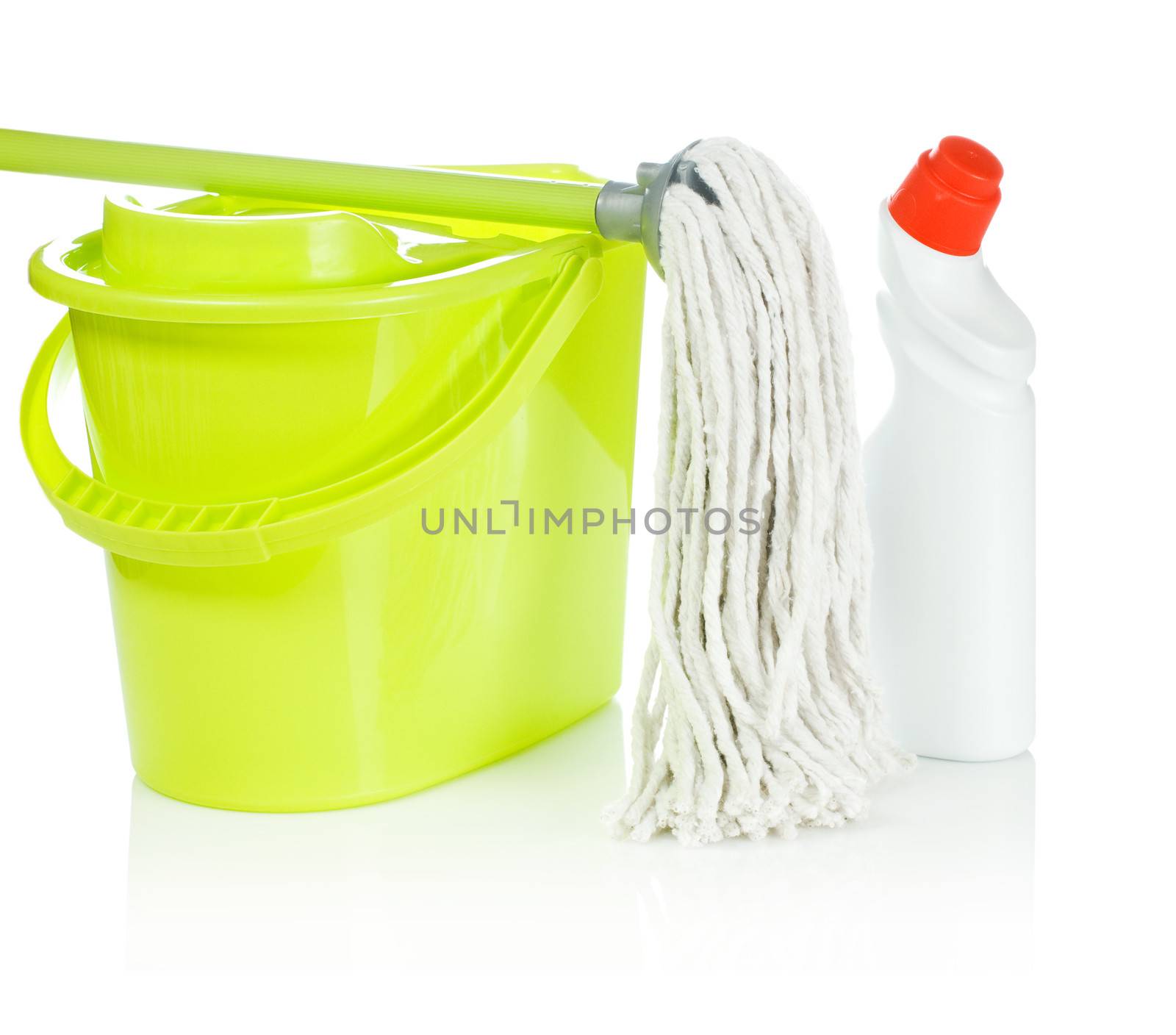 bucket bottle and mop