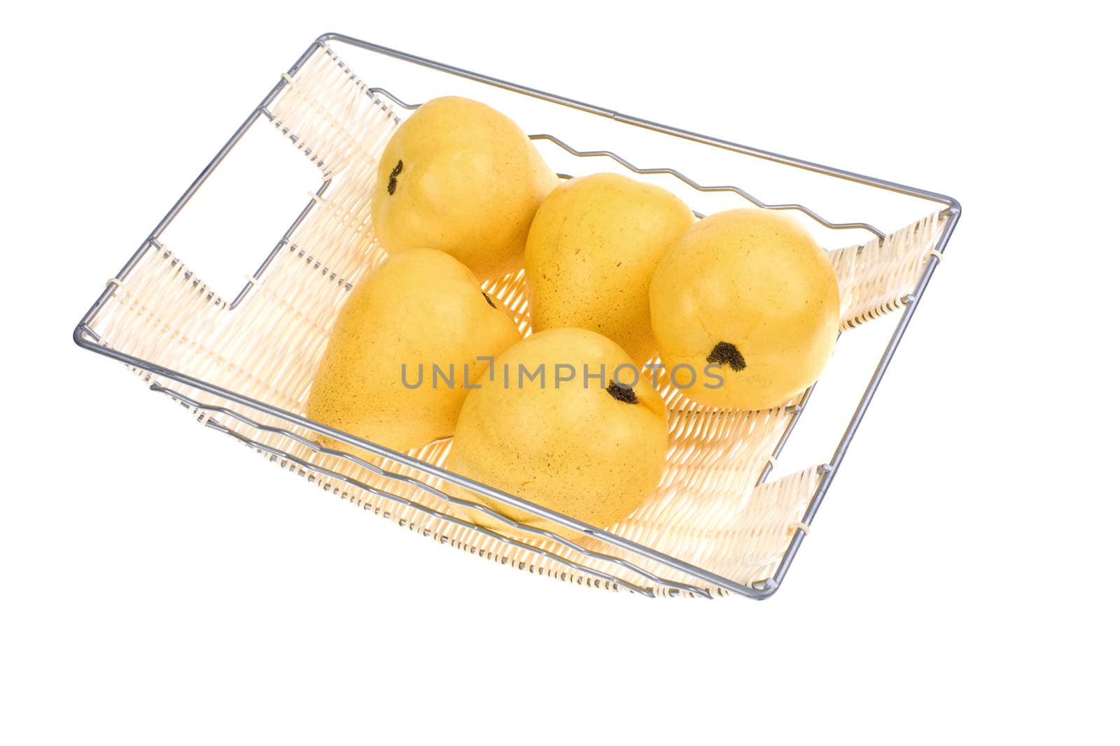 pear on a brided stand