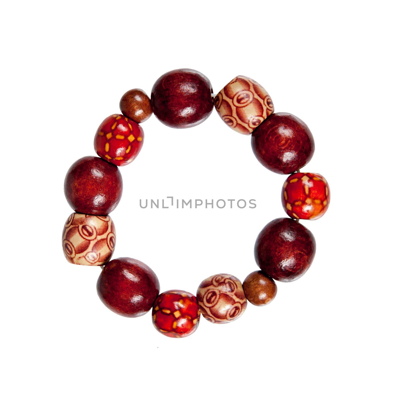 bracelet made of wood red and brown by AleksandrN