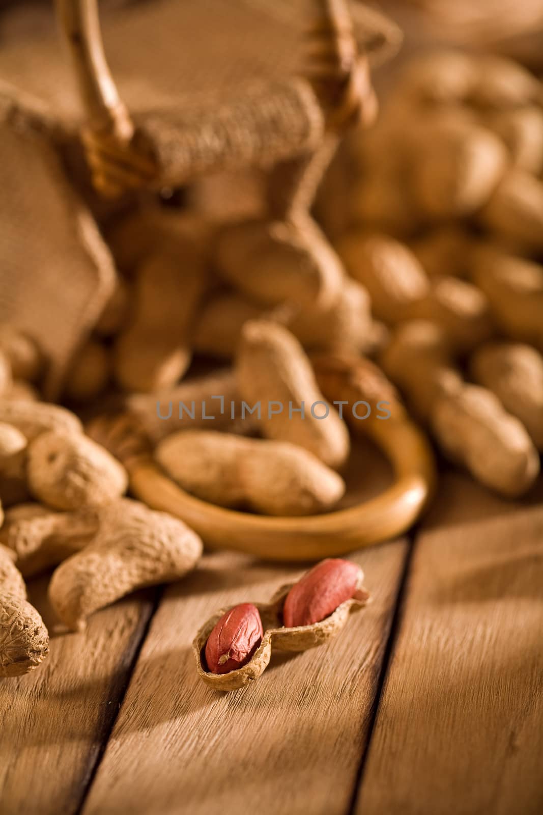 peanuts on wooden boards