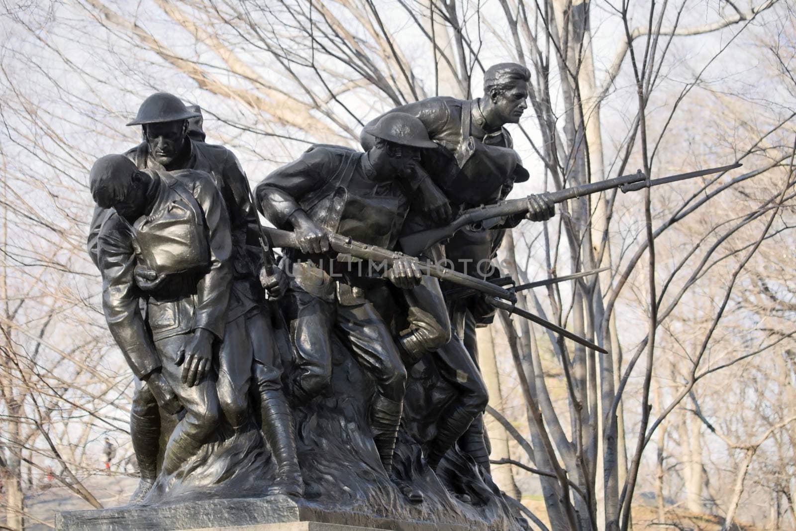 World War I Monument of 7th Regiment statue in Central Park.
