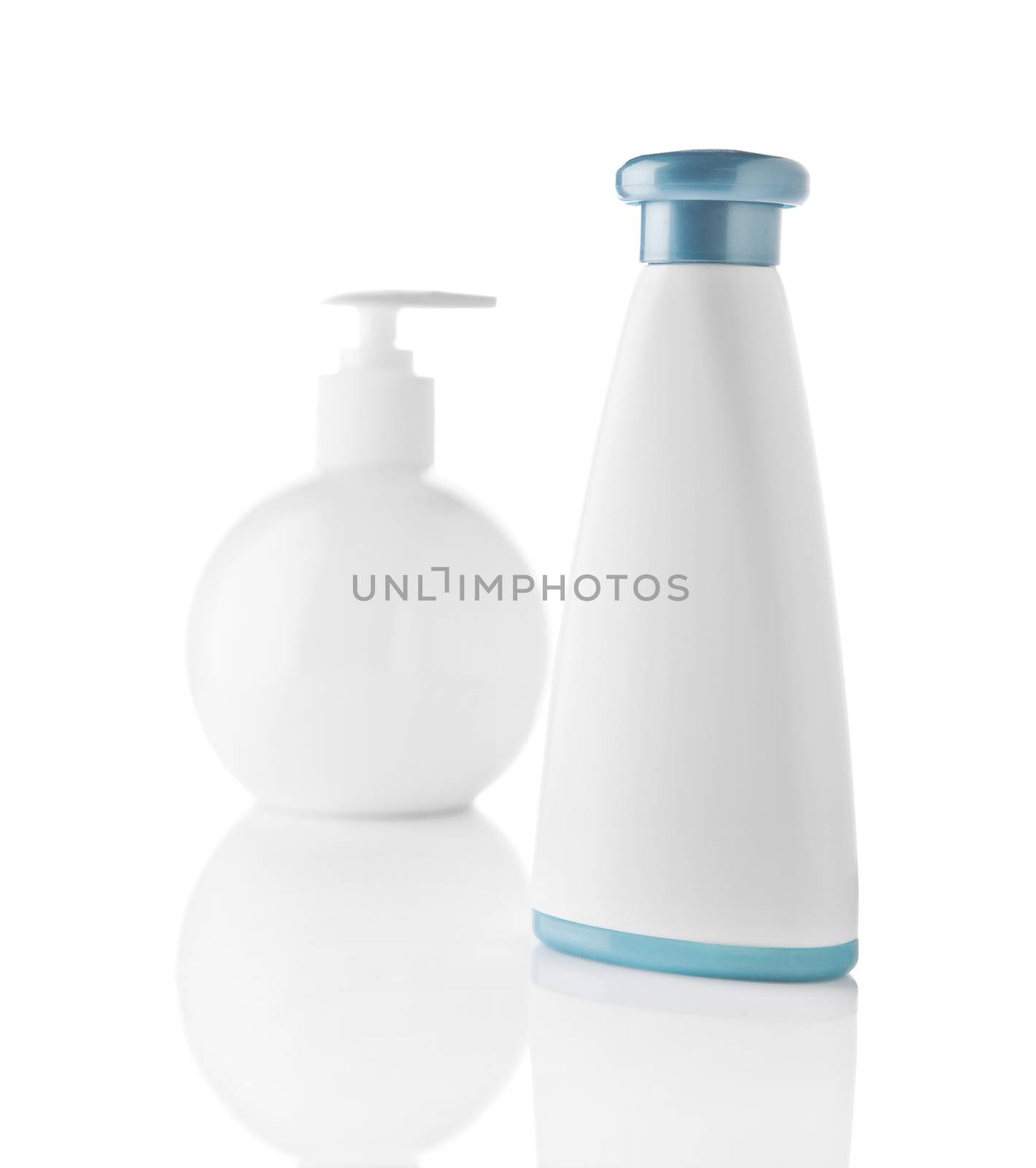 cosmetical white bottles