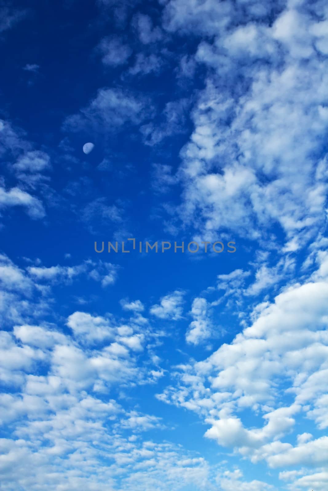 The beautiful cloudy blue sky