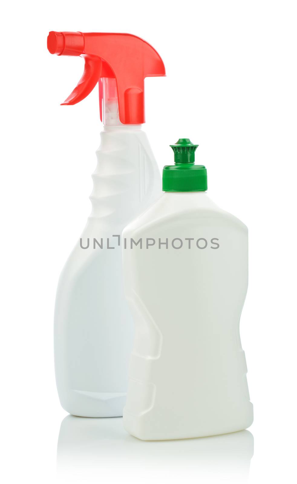 two kitchen cleaning bottle