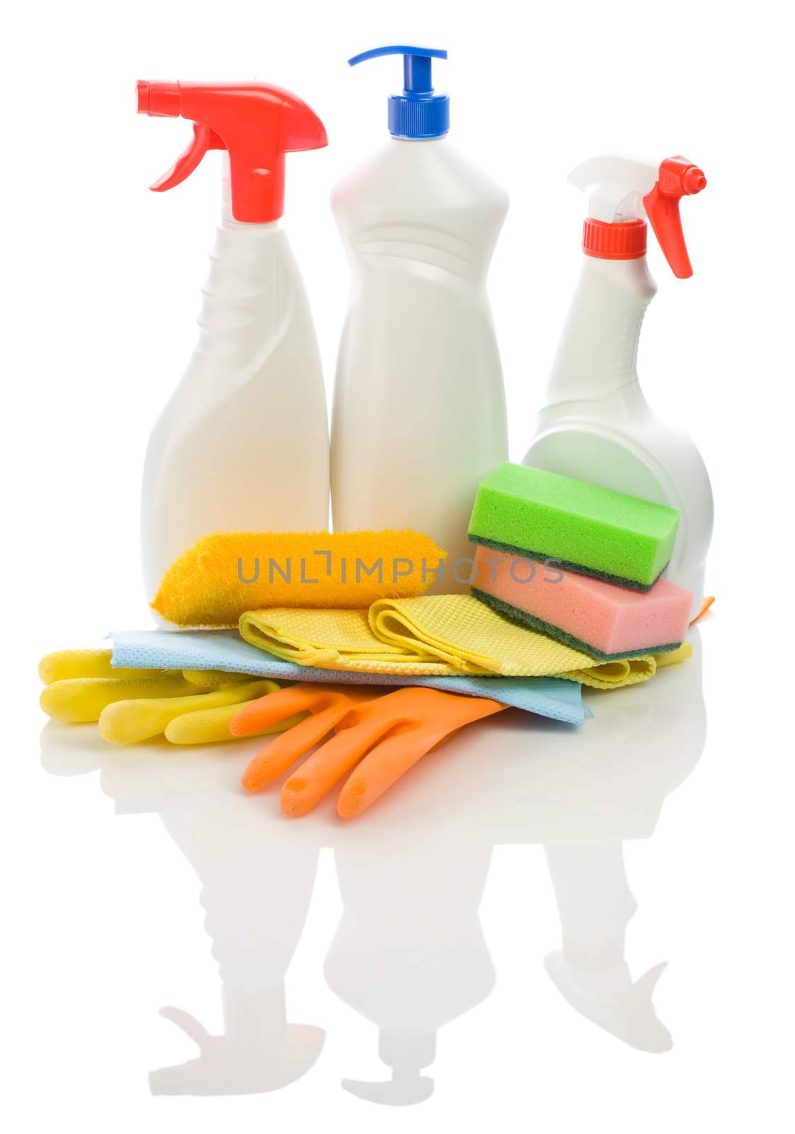 big set of objects for cleaning