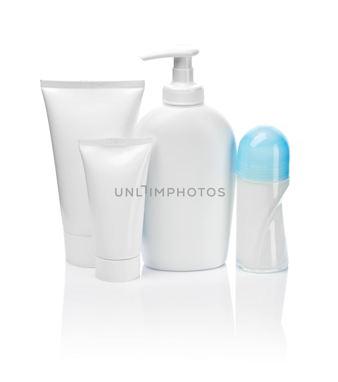 cosmetical tubes and spray isolated