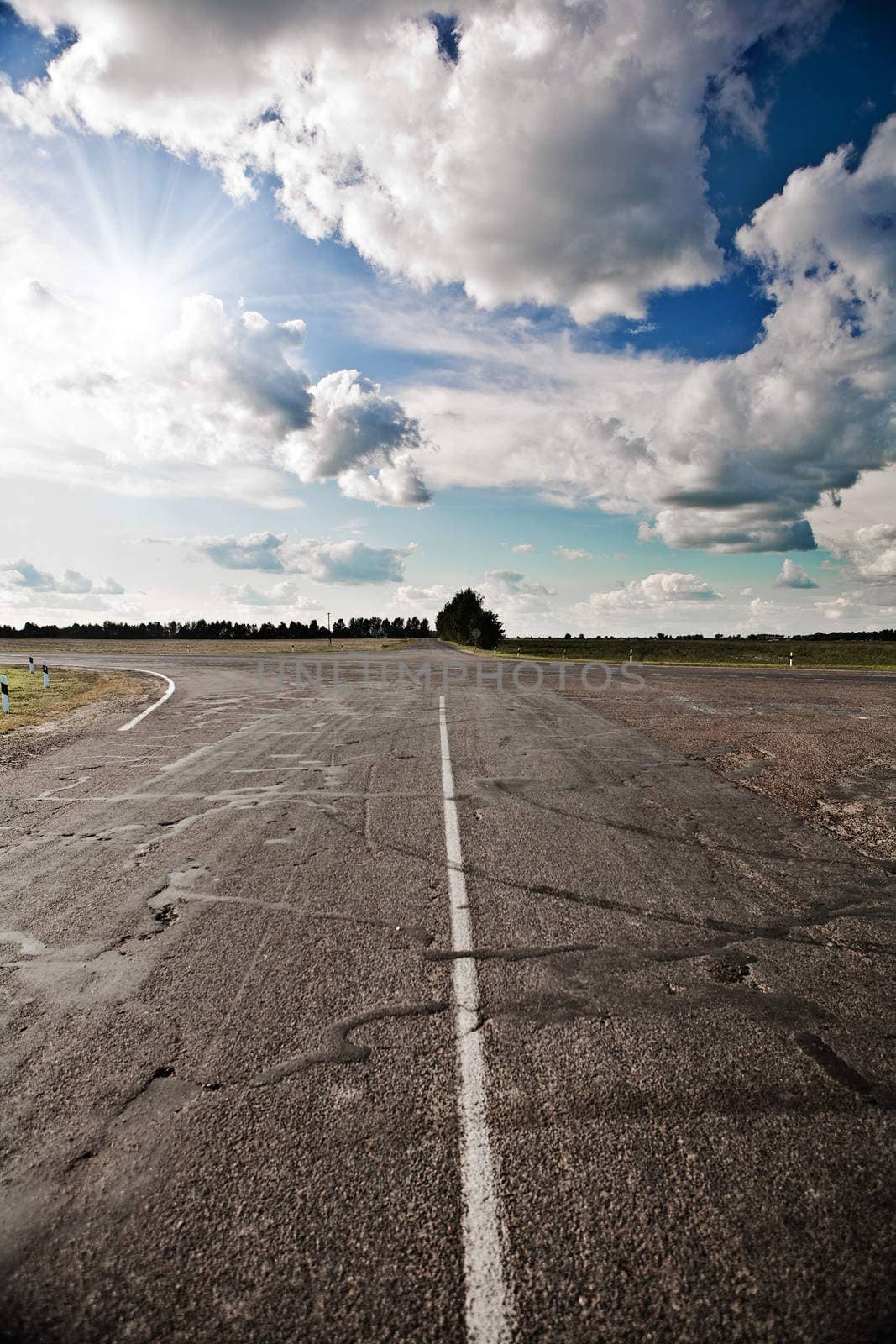 Crossroads on old road
