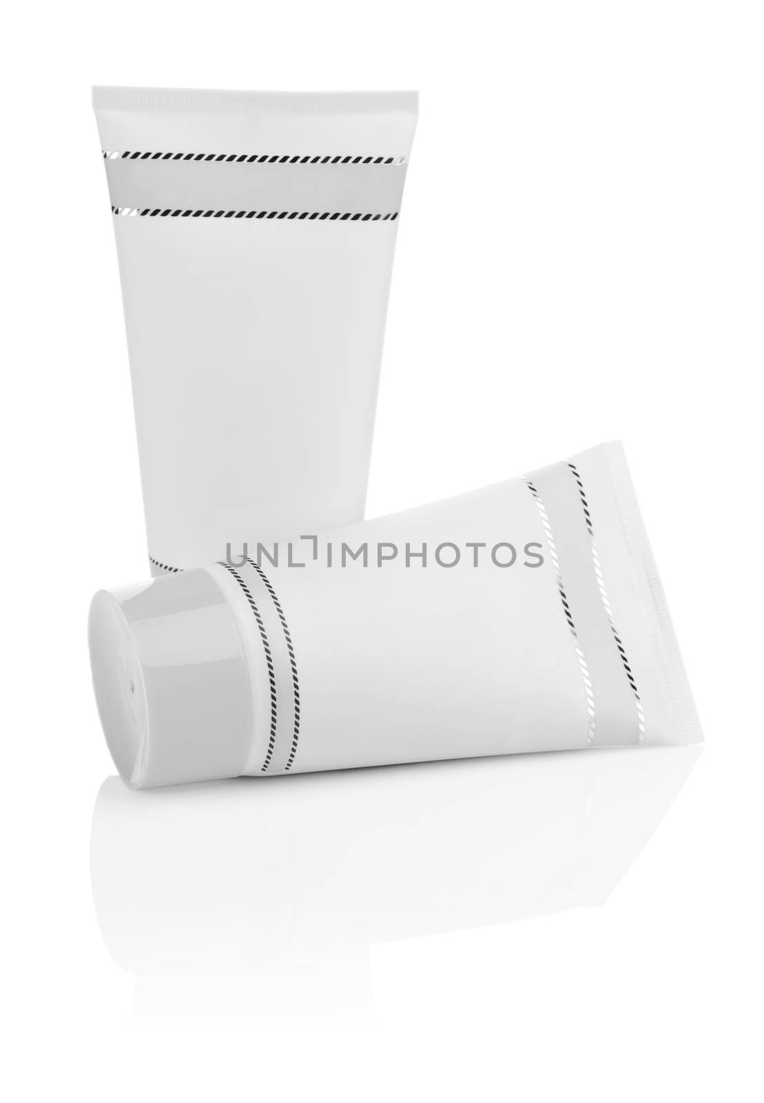 two gray tube isolated