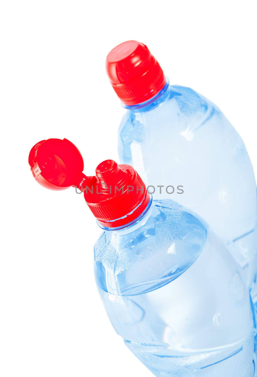 two tops of bottles