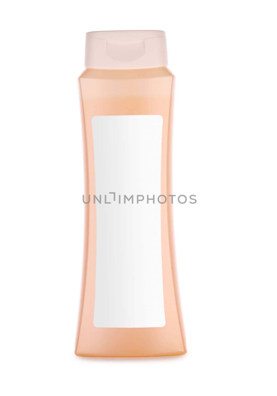 brown bottle with label isolated