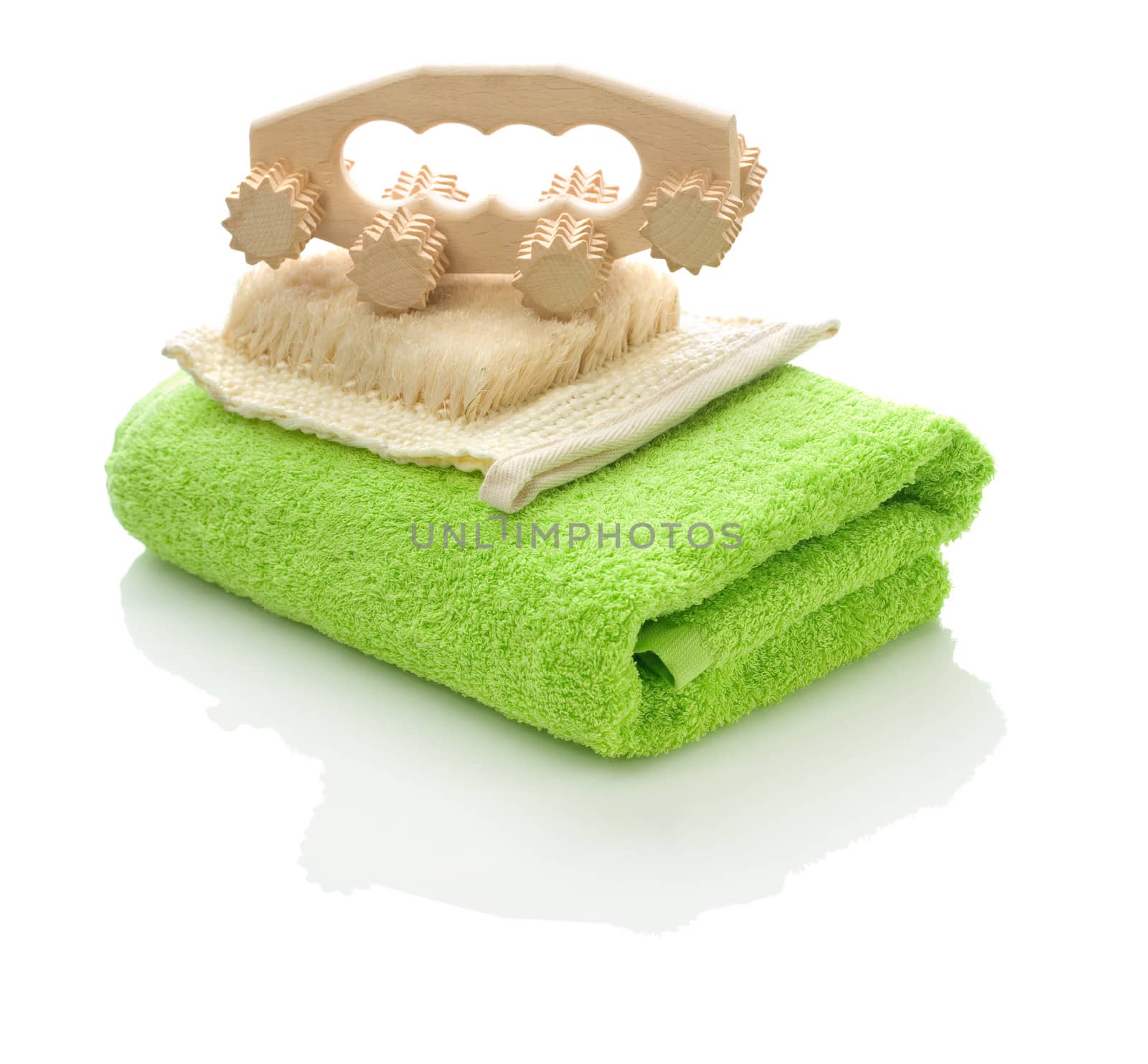 massager and bast on towel