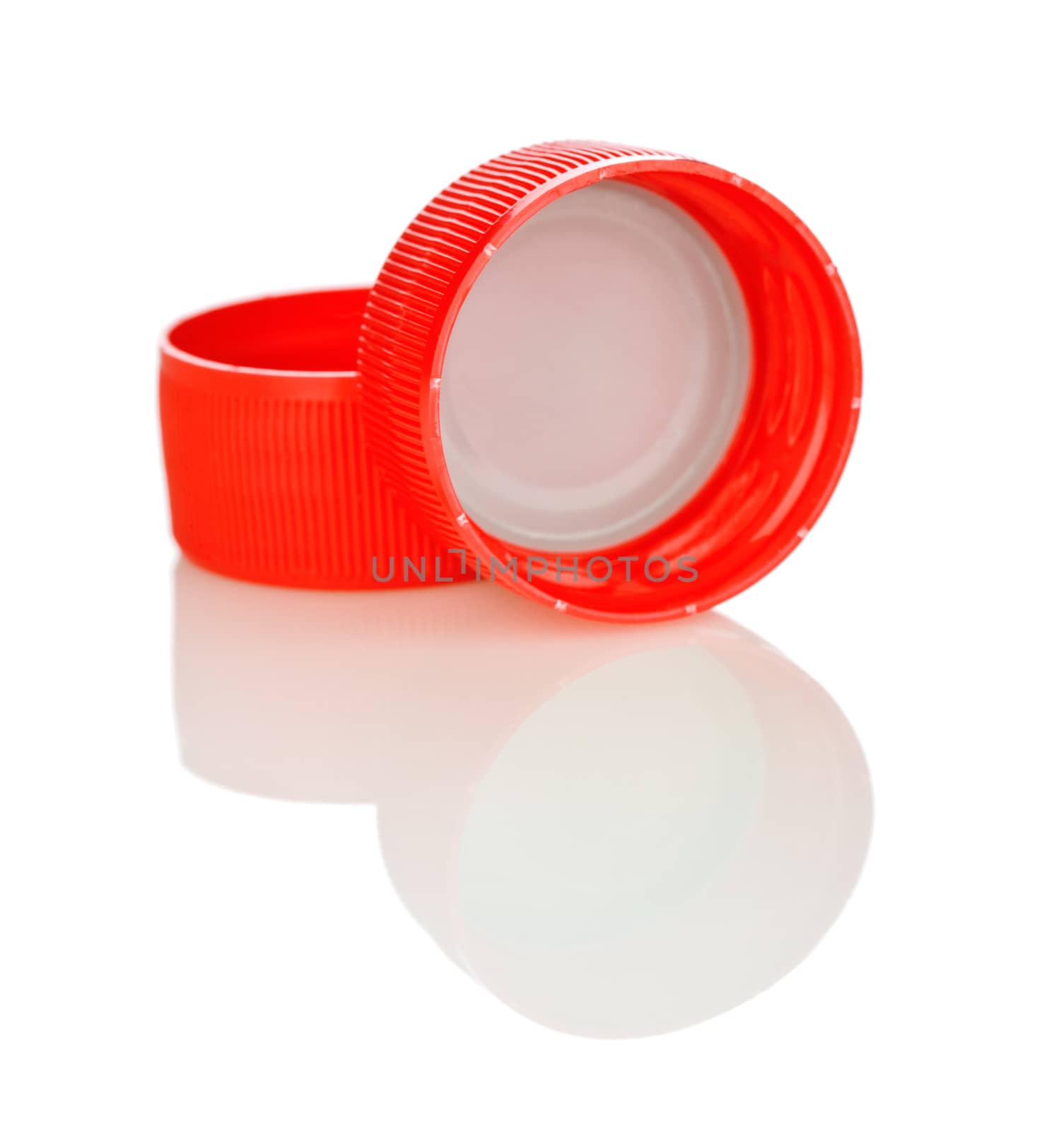 two red lid isolated