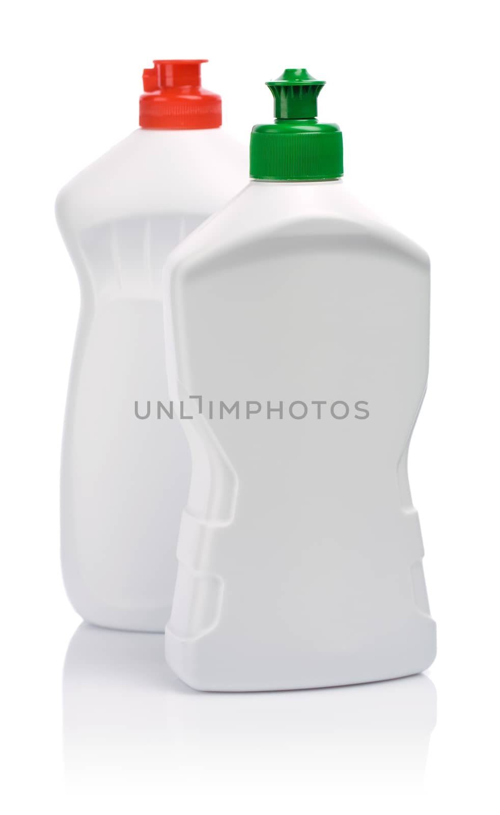 two white clean bottle