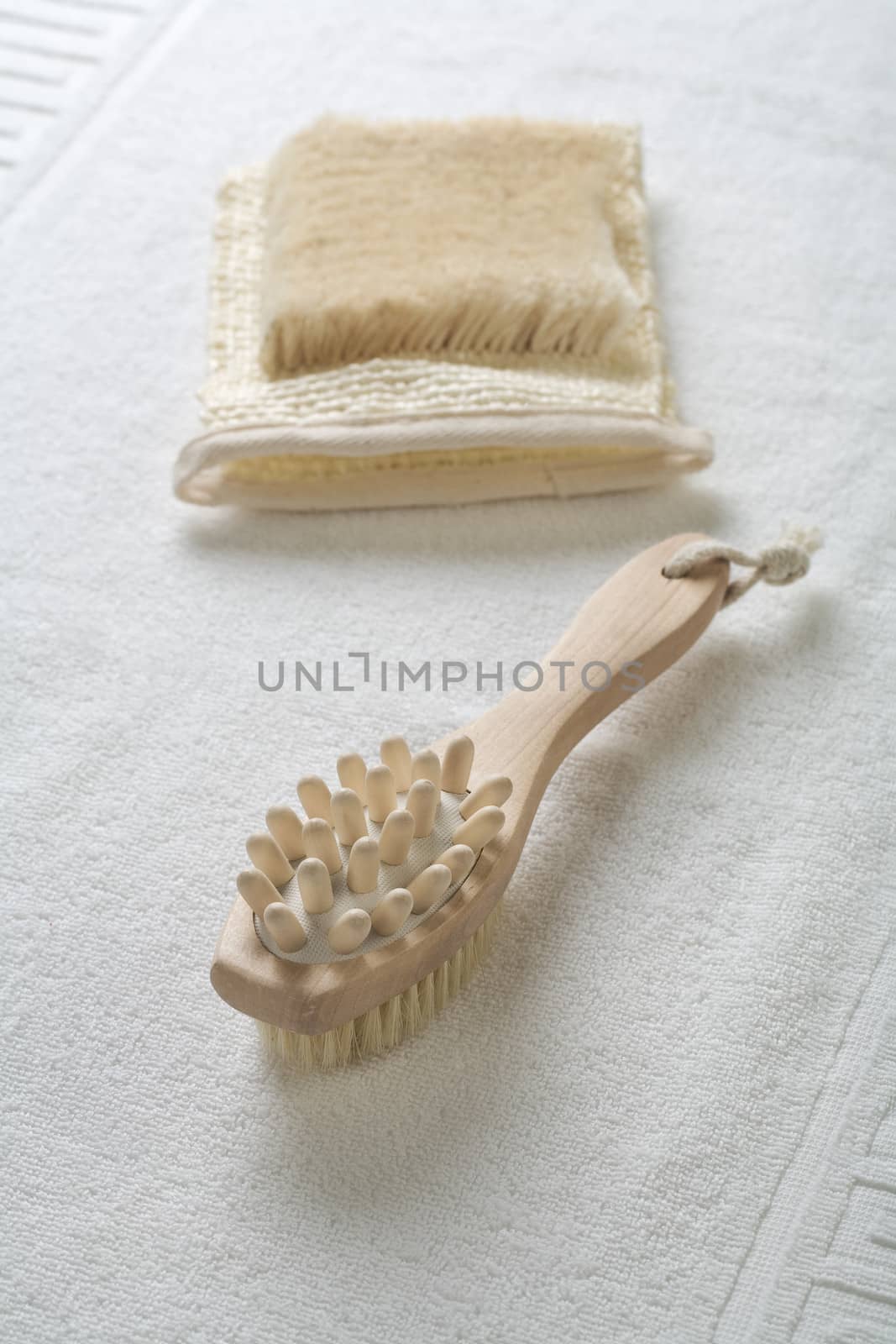 massager and bast on towel