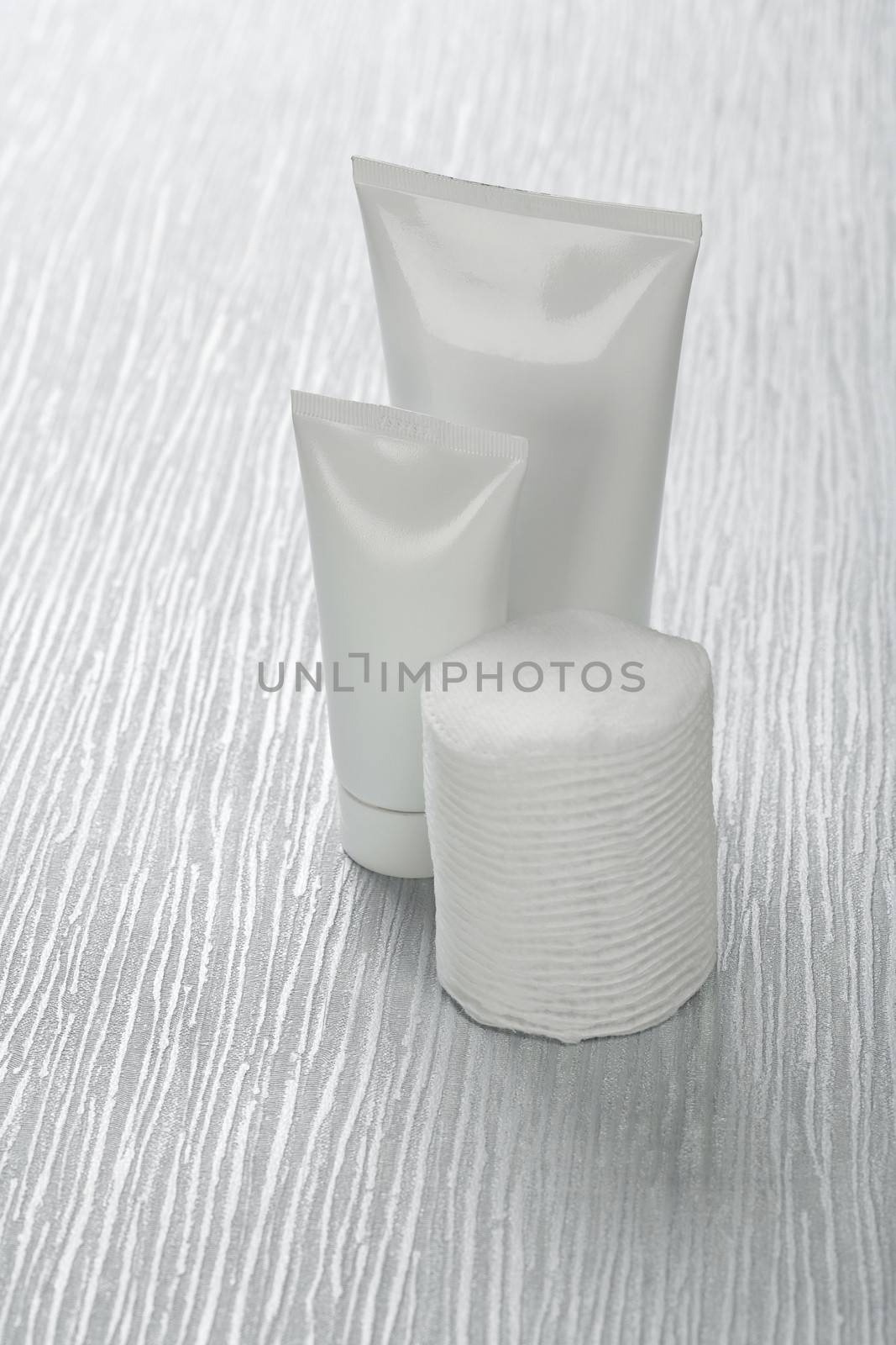 tubes with cotton pads