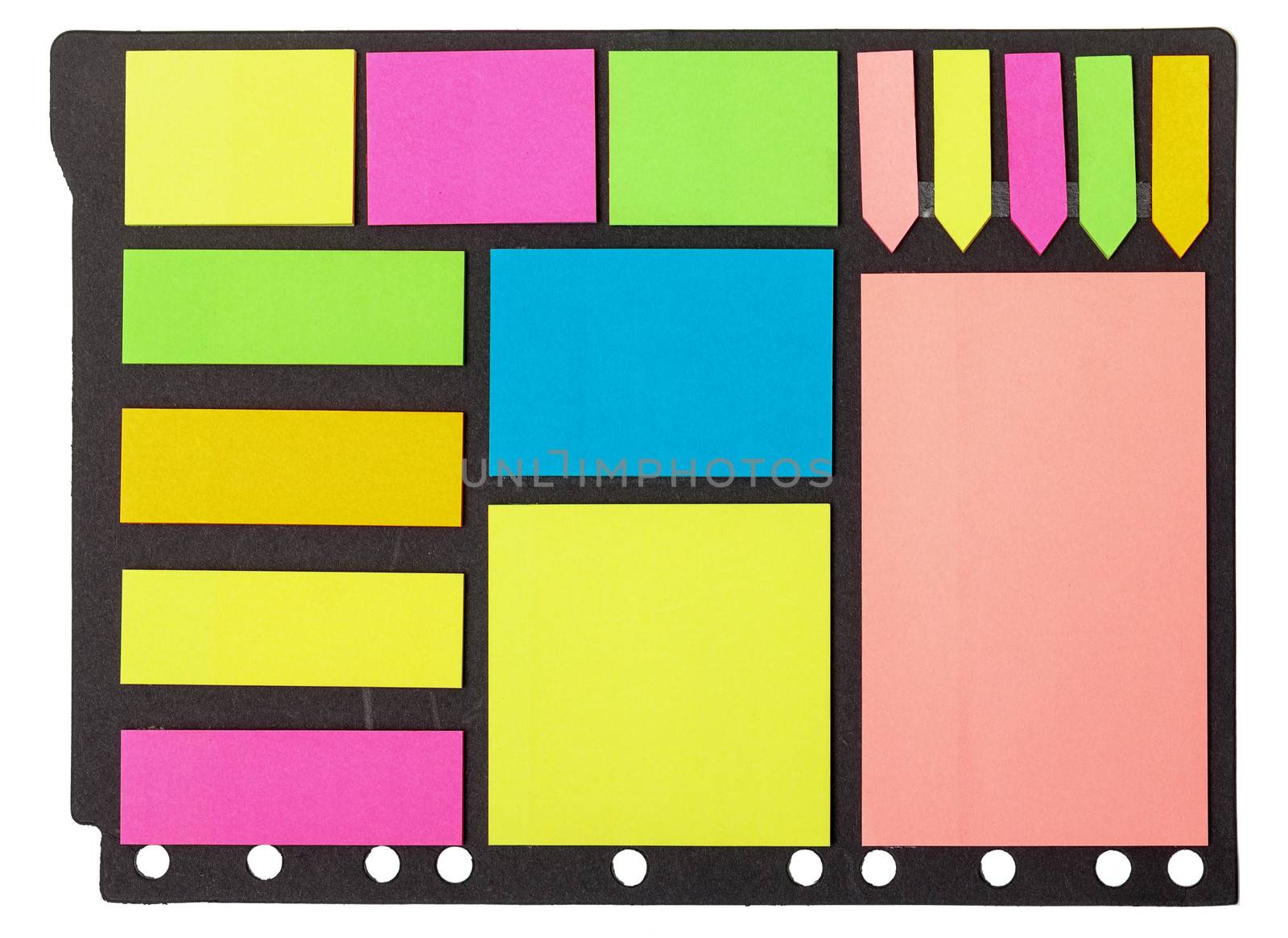 Set of multicolored paper sticky stickers by Discovod