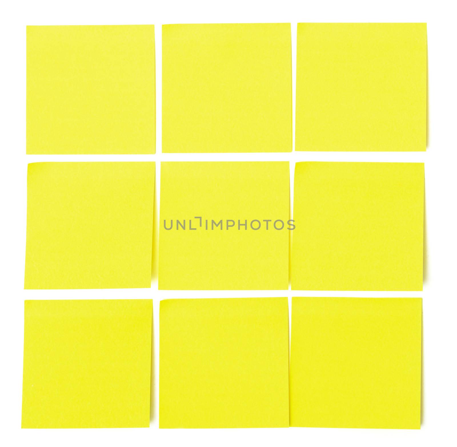 Set of yellow paper sticky stickers by Discovod