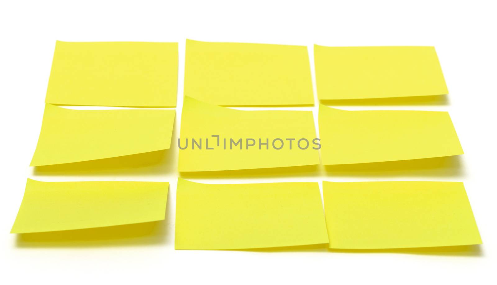 Set of yellow paper sticky stickers by Discovod