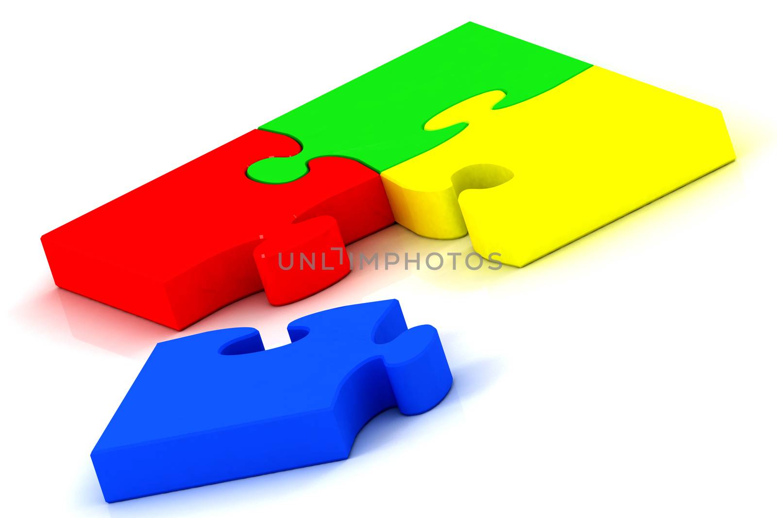 rainbow puzzle on a white background